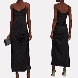 THE RANGE Leopard-Print Satin Slip Dress NWOT